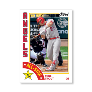 Mike Trout 2019 Topps Baseball Series 2 1984 Topps Baseball All Stars Poster # to 99- artbble-pos-19tbb2-5852-s