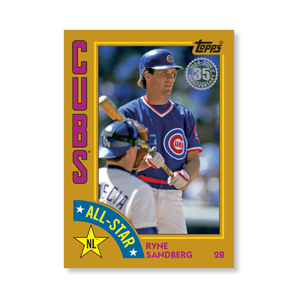Ryne Sandberg 2019 Topps Baseball Series 2 1984 Topps Baseball All Stars Poster Gold Ed. # to 1- artbble-pos-19tbb2-5863-gold-s