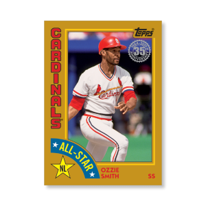 Ozzie Smith 2019 Topps Baseball Series 2 1984 Topps Baseball All Stars Poster Gold Ed. # to 1- artbble-pos-19tbb2-5867-gold-s