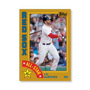 J.D. Martinez 2019 Topps Baseball Series 2 1984 Topps Baseball All Stars Poster Gold Ed. # to 1- artbble-pos-19tbb2-5879-gold-s
