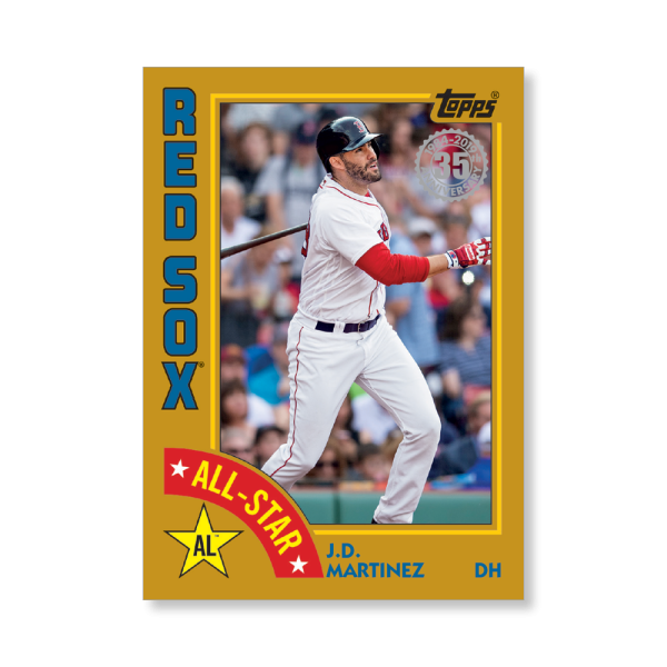 J.D. Martinez 2019 Topps Baseball Series 2 1984 Topps Baseball All Stars Poster Gold Ed. # to 1- artbble-pos-19tbb2-5879-gold-s