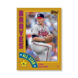 Tom Glavine 2019 Topps Baseball Series 2 1984 Topps Baseball All Stars Poster Gold Ed. # to 1- artbble-pos-19tbb2-5882-gold-s