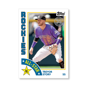 Trevor Story 2019 Topps Baseball Series 2 1984 Topps Baseball All Stars Poster # to 99- artbble-pos-19tbb2-5885-s