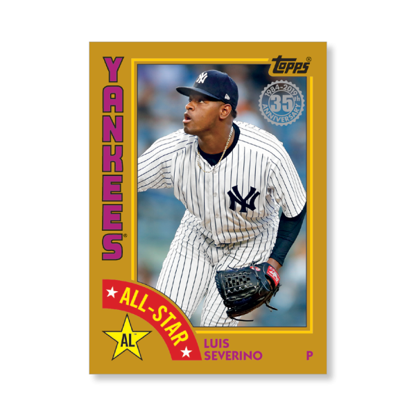 Luis Severino 2019 Topps Baseball Series 2 1984 Topps Baseball All Stars Poster Gold Ed. # to 1- artbble-pos-19tbb2-5893-gold-s