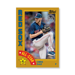 Chris Sale 2019 Topps Baseball Series 2 1984 Topps Baseball All Stars Poster Gold Ed. # to 1- artbble-pos-19tbb2-5894-gold-s