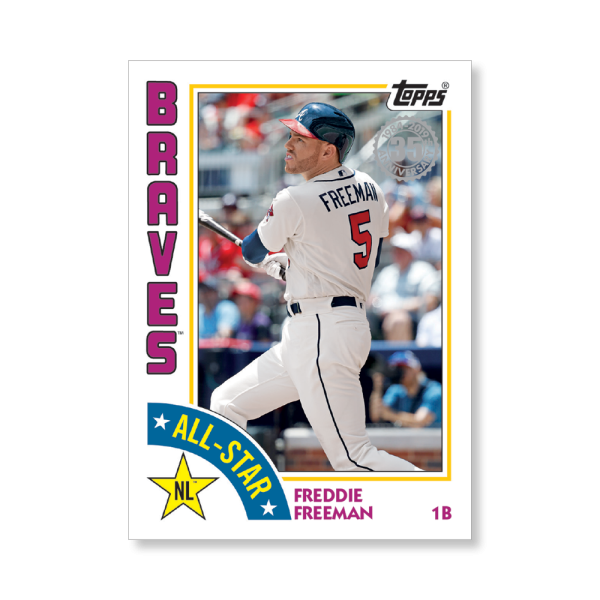 Freddie Freeman 2019 Topps Baseball Series 2 1984 Topps Baseball All Stars Poster # to 99- artbble-pos-19tbb2-5895-s