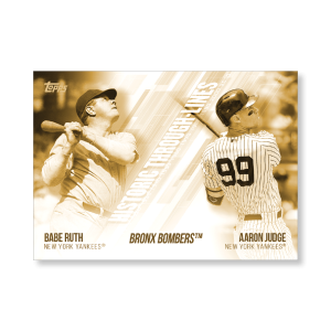 Ruth/Judge 2019 Topps Baseball Series 2 Historic Through Lines Poster Gold Ed. # to 1- artbble-pos-19tbb2-7106-gold-s
