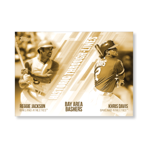 Jackson/Davis 2019 Topps Baseball Series 2 Historic Through Lines Poster Gold Ed. # to 1- artbble-pos-19tbb2-7125-gold-s