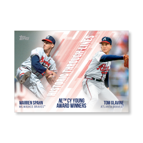 Spahn/Glavine 2019 Topps Baseball Series 2 Historic Through Lines Poster # to 99- artbble-pos-19tbb2-7137-s