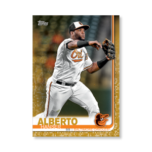 Hanser Alberto 2019 Topps Baseball Update Series Traded Players Poster Gold Ed. # to 1- artbble-pos-19tbus-1009-gold-s