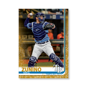 Mike Zunino 2019 Topps Baseball Update Series Traded Players Poster Gold Ed. # to 1- artbble-pos-19tbus-1011-gold-s