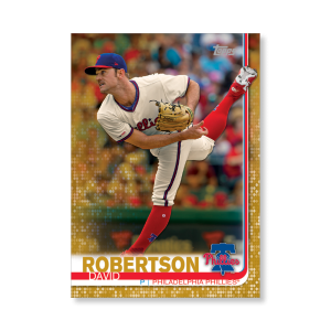 David Robertson 2019 Topps Baseball Update Series Traded Players Poster Gold Ed. # to 1- artbble-pos-19tbus-1016-gold-s