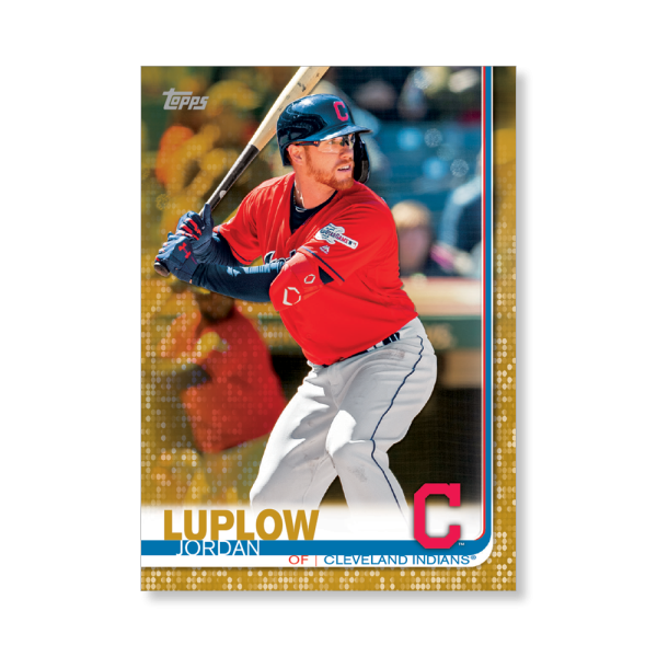 Jordan Luplow 2019 Topps Baseball Update Series Traded Players Poster Gold Ed. # to 1- artbble-pos-19tbus-1017-gold-s