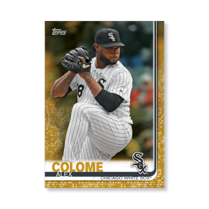 Alex Colome 2019 Topps Baseball Update Series Traded Players Poster Gold Ed. # to 1- artbble-pos-19tbus-1029-gold-s