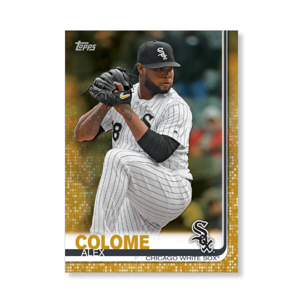 Alex Colome 2019 Topps Baseball Update Series Traded Players Poster Gold Ed. # to 1- artbble-pos-19tbus-1029-gold-s