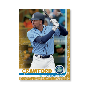 J.P. Crawford 2019 Topps Baseball Update Series Traded Players Poster Gold Ed. # to 1- artbble-pos-19tbus-1036-gold-s