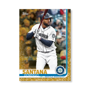 Domingo Santana 2019 Topps Baseball Update Series Traded Players Poster Gold Ed. # to 1- artbble-pos-19tbus-1038-gold-s