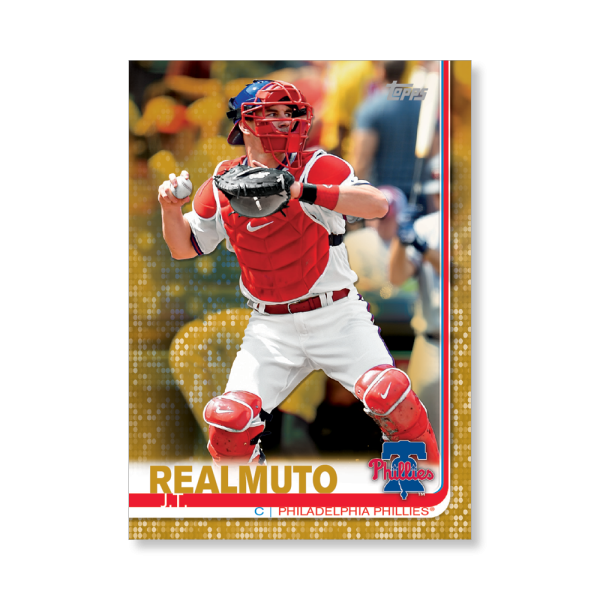 J.T. Realmuto 2019 Topps Baseball Update Series Traded Players Poster Gold Ed. # to 1- artbble-pos-19tbus-1039-gold-s
