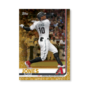 Adam Jones 2019 Topps Baseball Update Series Traded Players Poster Gold Ed. # to 1- artbble-pos-19tbus-1062-gold-s