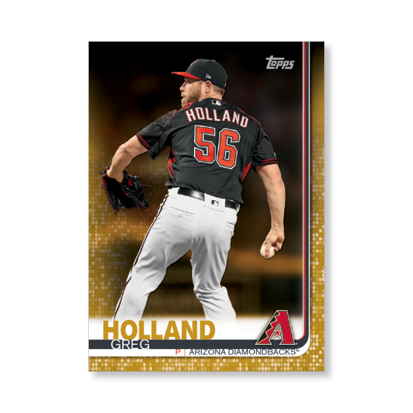 Greg Holland 2019 Topps Baseball Update Series Traded Players Poster Gold Ed. # to 1- artbble-pos-19tbus-1063-gold-s