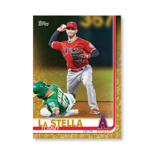 Tommy La Stella 2019 Topps Baseball Update Series Traded Players Poster Gold Ed. # to 1- artbble-pos-19tbus-1075-gold-s