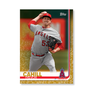 Trevor Cahill 2019 Topps Baseball Update Series Traded Players Poster Gold Ed. # to 1- artbble-pos-19tbus-1076-gold-s