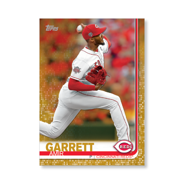 Amir Garrett 2019 Topps Baseball Update Series Traded Players Poster Gold Ed. # to 1- artbble-pos-19tbus-1084-gold-s
