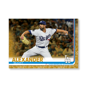 Scott Alexander 2019 Topps Baseball Update Series Traded Players Poster Gold Ed. # to 1- artbble-pos-19tbus-1094-gold-s