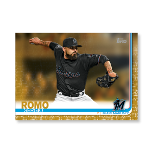Sergio Romo 2019 Topps Baseball Update Series Traded Players Poster Gold Ed. # to 1- artbble-pos-19tbus-1095-gold-s