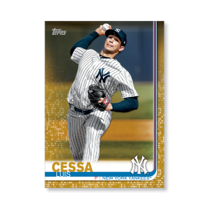 Luis Cessa 2019 Topps Baseball Update Series Traded Players Poster Gold Ed. # to 1- artbble-pos-19tbus-1105-gold-s