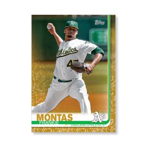 Frankie Montas 2019 Topps Baseball Update Series Traded Players Poster Gold Ed. # to 1- artbble-pos-19tbus-1110-gold-s