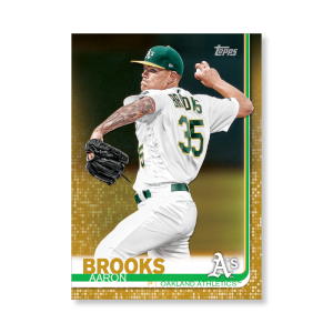 Aaron Brooks 2019 Topps Baseball Update Series Traded Players Poster Gold Ed. # to 1- artbble-pos-19tbus-1111-gold-s
