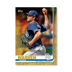 Adam Warren 2019 Topps Baseball Update Series Traded Players Poster Gold Ed. # to 1- artbble-pos-19tbus-1116-gold-s