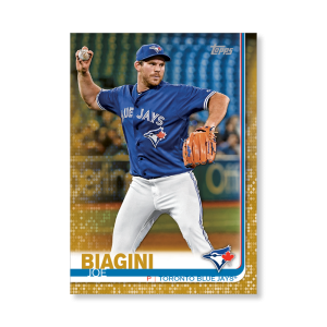 Joe Biagini 2019 Topps Baseball Update Series Traded Players Poster Gold Ed. # to 1- artbble-pos-19tbus-1127-gold-s