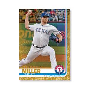 Shelby Miller 2019 Topps Baseball Update Series Traded Players Poster Gold Ed. # to 1- artbble-pos-19tbus-1137-gold-s