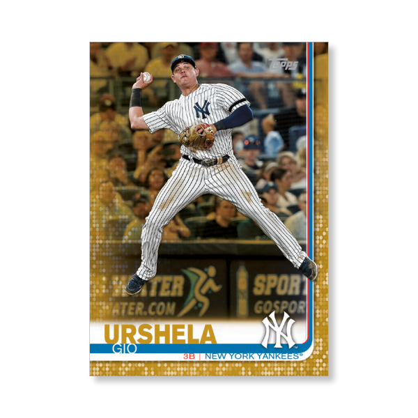 Gio Urshela 2019 Topps Baseball Update Series Traded Players Poster Gold Ed. # to 1- artbble-pos-19tbus-1142-gold-s