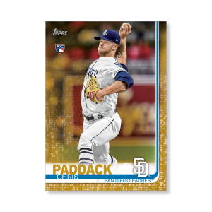 Chris Paddack 2019 Topps Baseball Update Series Rookies Poster Gold Ed. # to 1- artbble-pos-19tbus-1206-gold-s