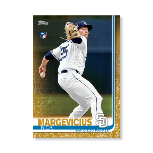 Nick Margevicius 2019 Topps Baseball Update Series Rookies Poster Gold Ed. # to 1- artbble-pos-19tbus-1209-gold-s