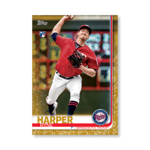 Ryne Harper 2019 Topps Baseball Update Series Rookies Poster Gold Ed. # to 1- artbble-pos-19tbus-1214-gold-s
