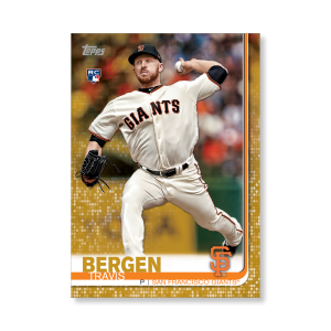 Travis Bergen 2019 Topps Baseball Update Series Rookies Poster Gold Ed. # to 1- artbble-pos-19tbus-1218-gold-s