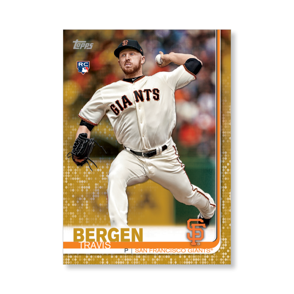 Travis Bergen 2019 Topps Baseball Update Series Rookies Poster Gold Ed. # to 1- artbble-pos-19tbus-1218-gold-s