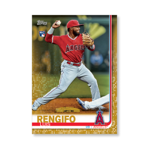 Luis Rengifo 2019 Topps Baseball Update Series Rookies Poster Gold Ed. # to 1- artbble-pos-19tbus-1227-gold-s