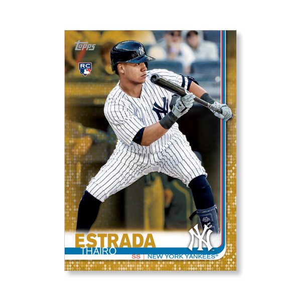 Thairo Estrada 2019 Topps Baseball Update Series Rookies Poster Gold Ed. # to 1- artbble-pos-19tbus-1236-gold-s