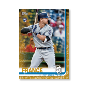 Ty France 2019 Topps Baseball Update Series Rookies Poster Gold Ed. # to 1- artbble-pos-19tbus-1239-gold-s