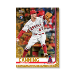 Griffin Canning 2019 Topps Baseball Update Series Rookies Poster Gold Ed. # to 1- artbble-pos-19tbus-1241-gold-s