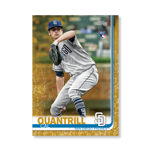 Cal Quantrill 2019 Topps Baseball Update Series Rookies Poster Gold Ed. # to 1- artbble-pos-19tbus-1244-gold-s