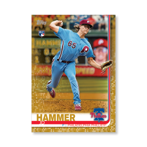 JD Hammer 2019 Topps Baseball Update Series Rookies Poster Gold Ed. # to 1- artbble-pos-19tbus-1276-gold-s