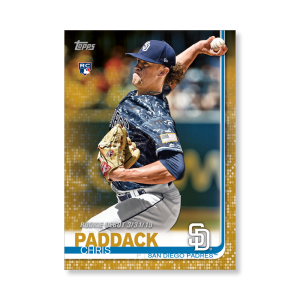 Chris Paddack 2019 Topps Baseball Update Series Rookie Debut Poster Gold Ed. # to 1- artbble-pos-19tbus-1406-gold-s