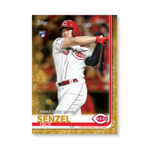 Nick Senzel 2019 Topps Baseball Update Series Rookie Debut Poster Gold Ed. # to 1- artbble-pos-19tbus-1411-gold-s
