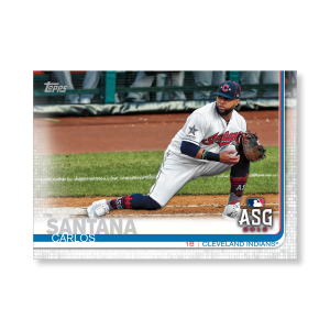 Carlos Santana 2019 Topps Baseball Update Series MLB All Stars Poster # to 99- artbble-pos-19tbus-1603-s